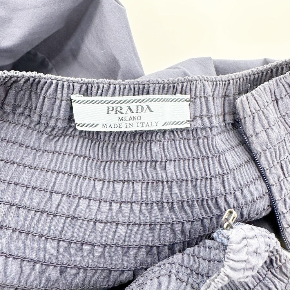 Prada Blue Cotton Skirt - Picture 4 of 12